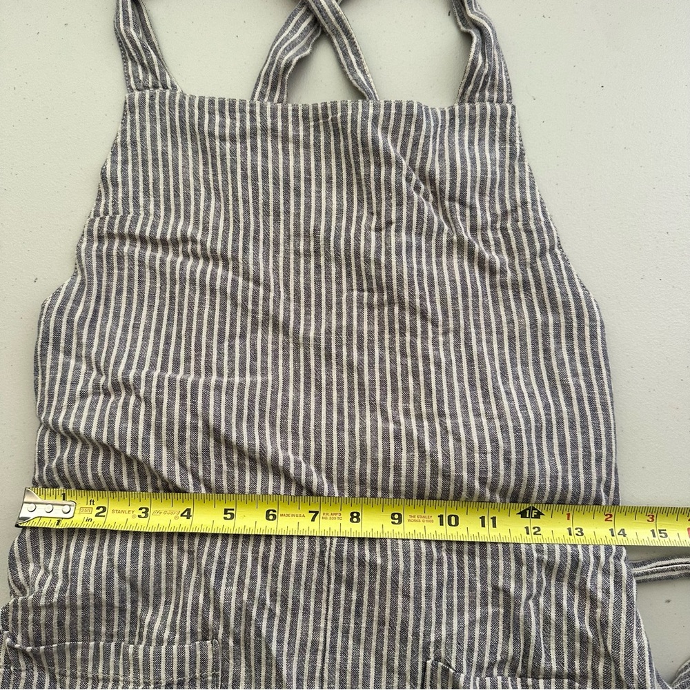 FREE PEOPLE ‘Off The Shore’ Linen Blend Striped Wide Leg Jumpsuit Women’s Size 2 - Picture 10 of 12